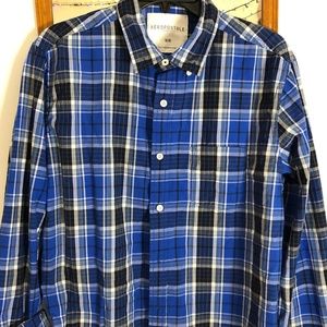 Men's Aeropostale blue plaid button down